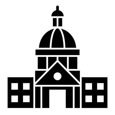 Üniversite binası. Basit resimleme