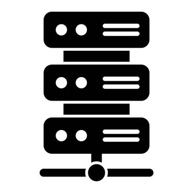 sunucu vektörü düz simgesi