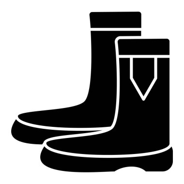 Kauçuk simgesi botlar. vektör çizim