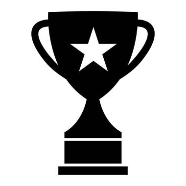 Kupa ikonu. Web için ödül kazanmış vektör simgelerinin basit bir illüstrasyonu