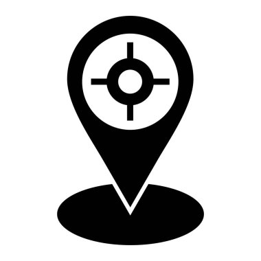 konum. Web simgesi vektör illüstrasyonu