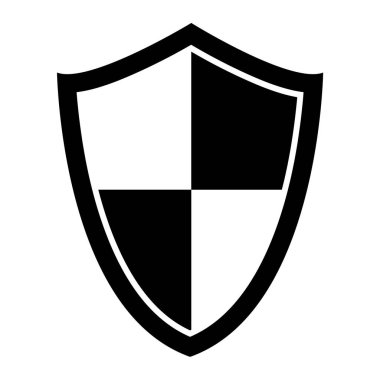 kalkan ikon vektör illüstrasyonu