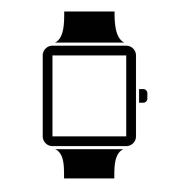 Beyaz arkaplanda akıllı saat simgesi