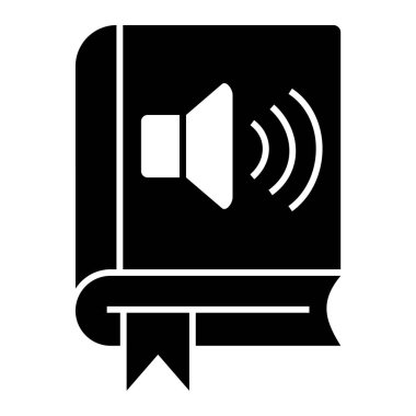 ses kitabı simgesi vektör illüstrasyonu