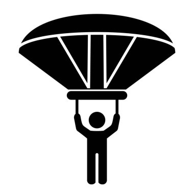 Balon ikonlu paraşüt silueti.