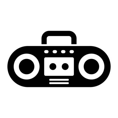 Radyo. Web simgesi basit illüstrasyon