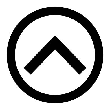 yukarı yönde ok simgesi, vektör illüstrasyonu