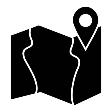 Harita iğne simgesi. konum belirleyici sembol. düz dizayn. vektör illüstrasyonu