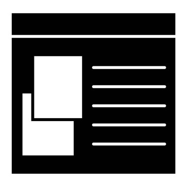 Belge. Web simgesi basit illüstrasyon