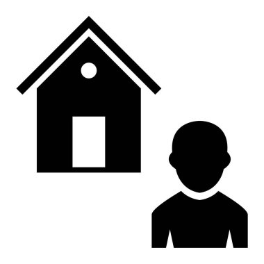 Emlakçı simgesi vektör illüstrasyon tasarımı