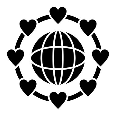 Aşk vektörü illüstrasyonunda kalp