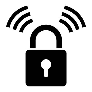 asma kilit ikon vektör çizimi