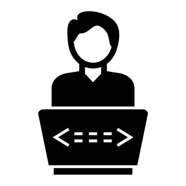 Öğrenci. Web simgesi basit illüstrasyon