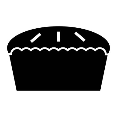 Lezzetli pasta ikonu vektör illüstrasyonu