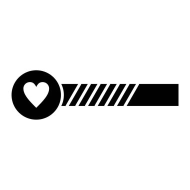 Kalp ikonu vektör illüstrasyonu