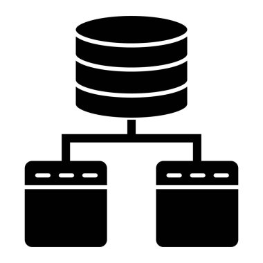 veritabanı. Web simgesi basit illüstrasyon
