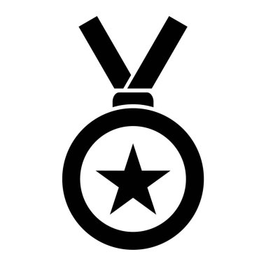 Madalya. Web simgesi basit illüstrasyon