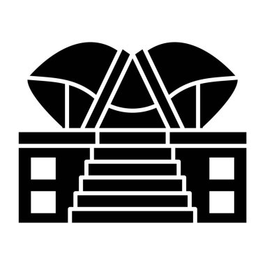 Bina. Web simgesi basit illüstrasyon