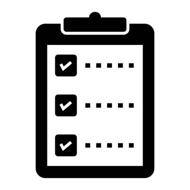 Kontrol listesi. Web simgesi basit illüstrasyon