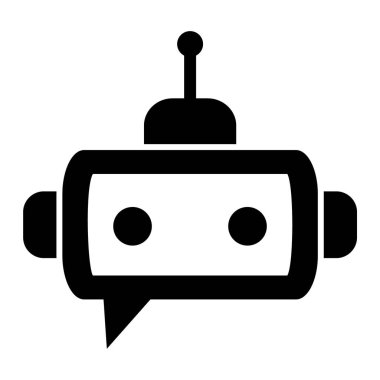 robot. Web simgesi basit illüstrasyon