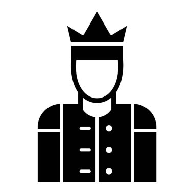 Bir kral simgesinin vektör illüstrasyonu