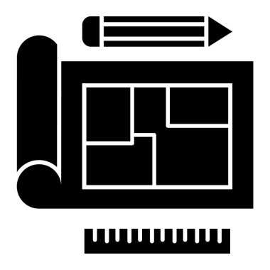 Ayrıntılı planlar. Web simgesi basit illüstrasyon