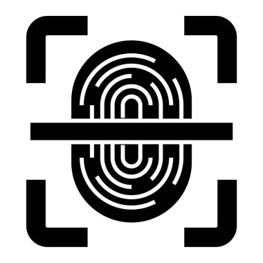 modada izole edilmiş arka planda parmak izi simgesi