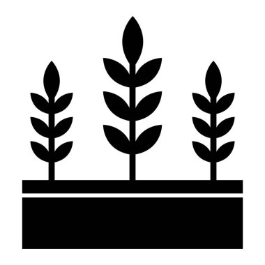 Bitkiler. Web simgesi basit illüstrasyon