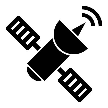 Uydu. Web simgesi vektör illüstrasyonu