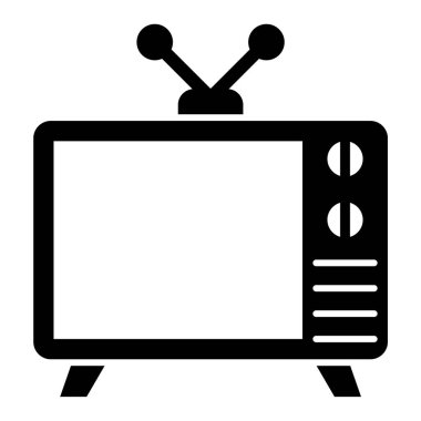 Televizyon. Web simgesi basit illüstrasyon