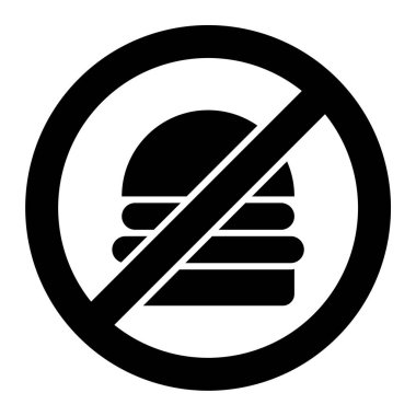 Yiyecek ikonu yok. vektör illüstrasyonu