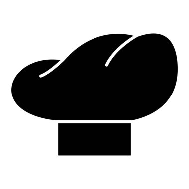 Şef şapka simgesi, vektör çizimi beyaz arkaplanda izole edildi