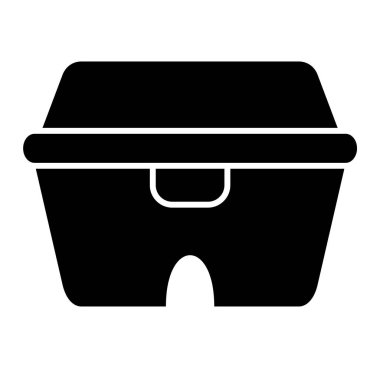 Alışveriş sepeti ikonu. kova vektörü ve taşıyıcı sembolünün özet çizimi