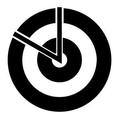 Hedef simgesi, basit vektör illüstrasyonu