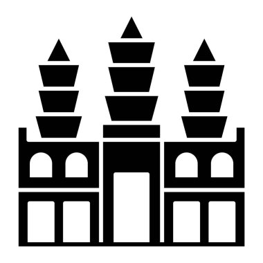 Bina. Web simgesi basit illüstrasyon