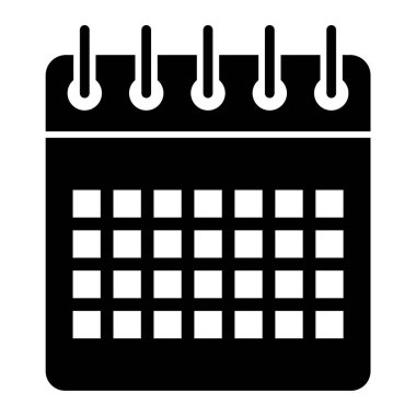Takvim simgesi. Web için Kara Cuma vektör simgelerinin basit çizimi