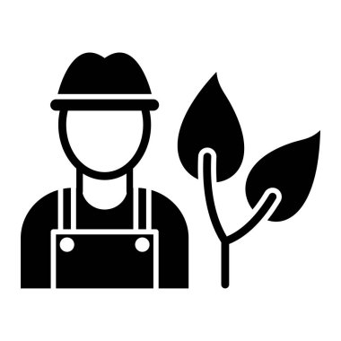 Bitki vektör illüstrasyon tasarımlı çiftçi