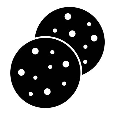 Kurabiye. Web simgesi basit illüstrasyon