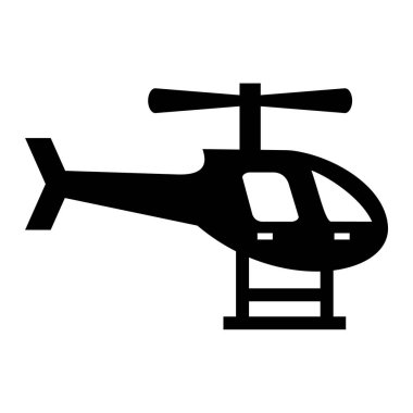 Helikopter. Web simgesi basit illüstrasyon