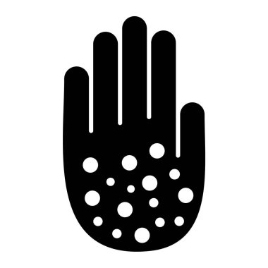 Dur işareti simgesiyle el. vektör illüstrasyonu