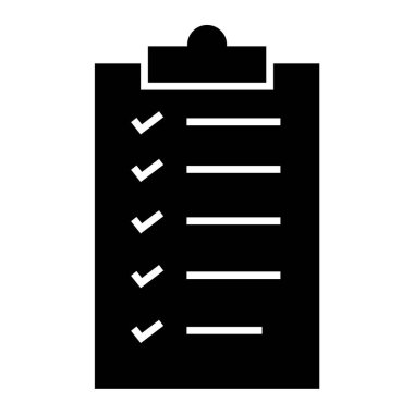 Kontrol listesi. Web simgesi basit illüstrasyon