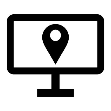 konum. Web simgesi vektör illüstrasyonu
