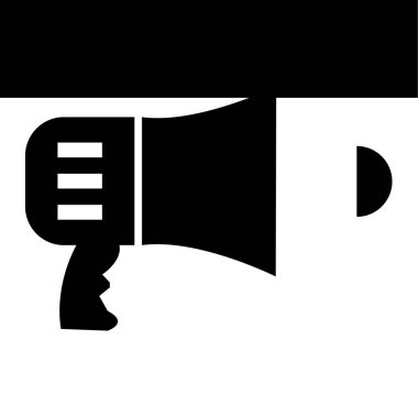 Megafon. Web simgesi basit illüstrasyon