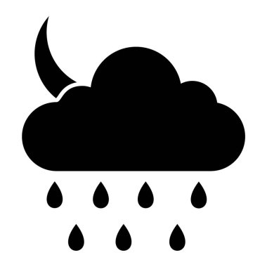 Yağmur. Web simgesi basit illüstrasyon