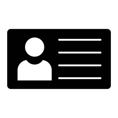 Kimlik kartı. Basit resimleme