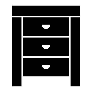 Çekmecede. Web simgesi basit illüstrasyon