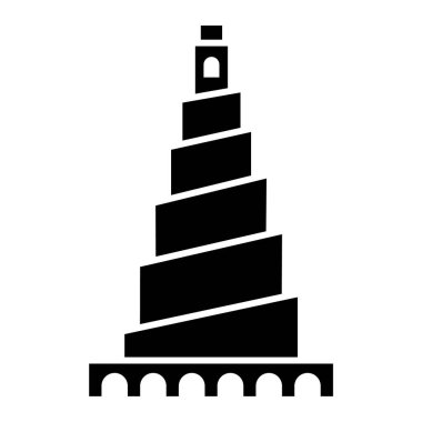 Yapı ve tapınak simgesinin vektör illüstrasyonu