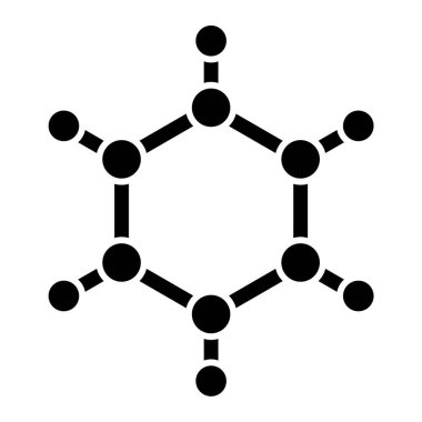 Molekül simgesi vektörü basit illüstrasyon