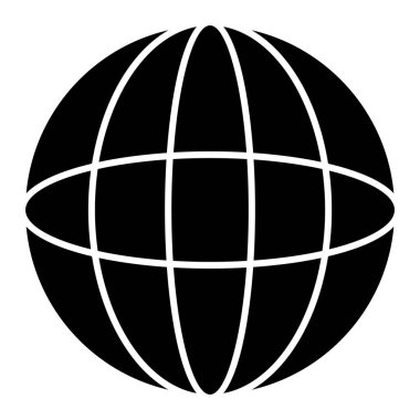 Dünya ikonu. Beyaz arkaplanda izole edilmiş web tasarımı için dünya gezegen vektör simgelerinin basit çizimi