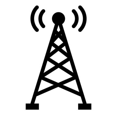Anten kulesi simgesi. düz dizayn